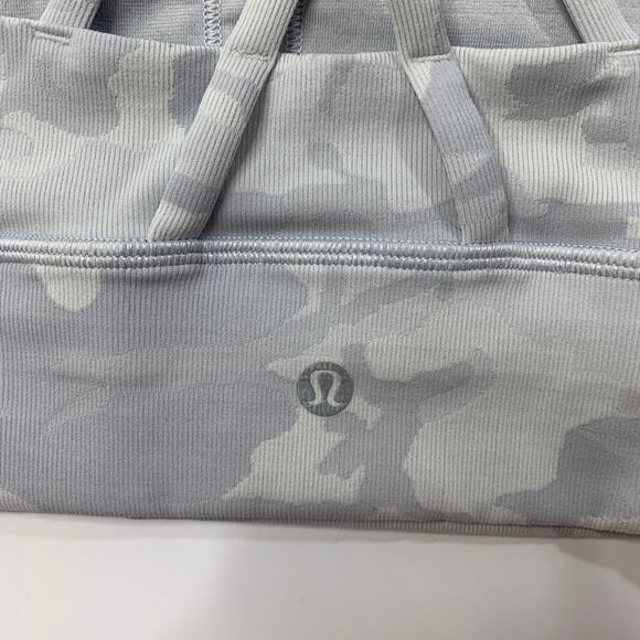 Lululemon Sports Bra Womens 6 Iron Ash Energy LongLine Strappy Unpadded Athletic - Picture 6 of 8
